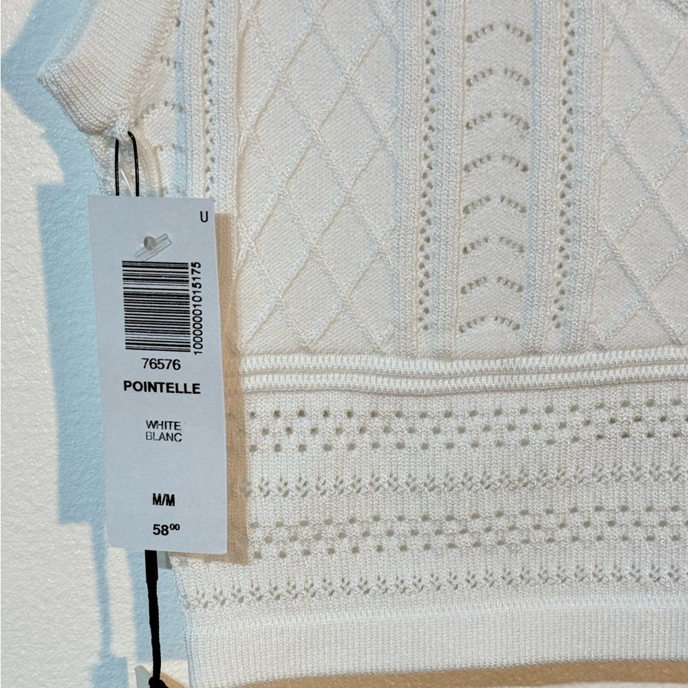 Babaton White Knit Cropped Tank - Picture 3 of 6